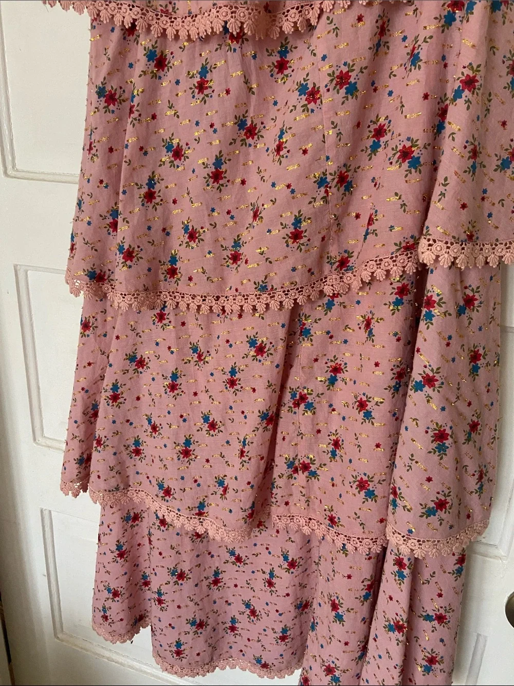 NWT Eddy Primrose and Floral Tiered Brenda Skirt Size Small